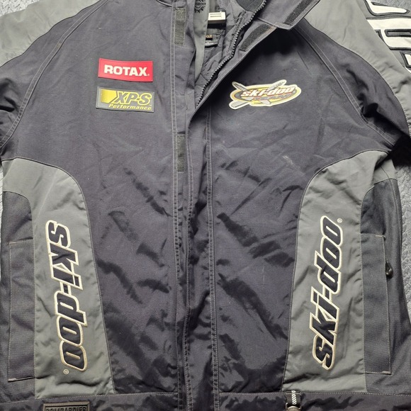 VTG Ski-Doo XPS Performance Bombardier Snowmobile Jacket Men's XLT Black Patches - Picture 13 of 16